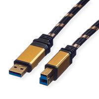 ROLINE GOLD Câble USB 3.2 Gen 1, type A - B, M/M, 0,8 m
