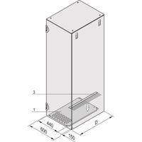 SCHROFF VARISTAR Tôle plancher pour le passage des câbles sur le côté