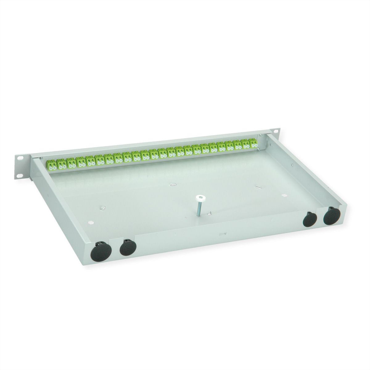 TELEGÄRTNER BASIS eco Panneau FO avec coupleurs, 24x LC Duplex, vert sapin, OM5