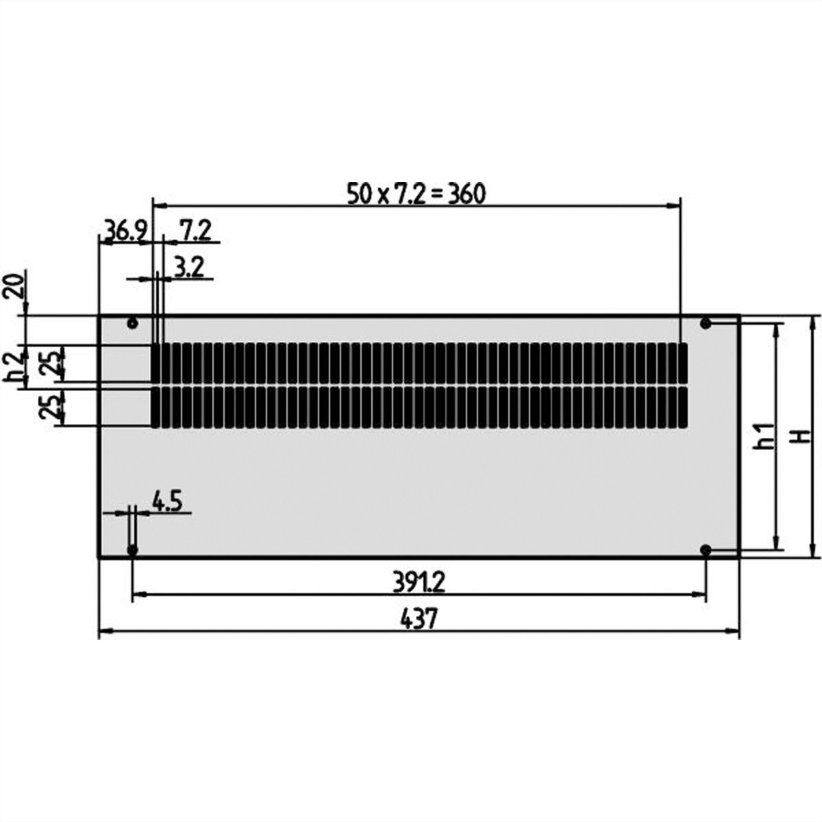 Panneau arrière Inpac SCHROFF, ventilé, 3 U