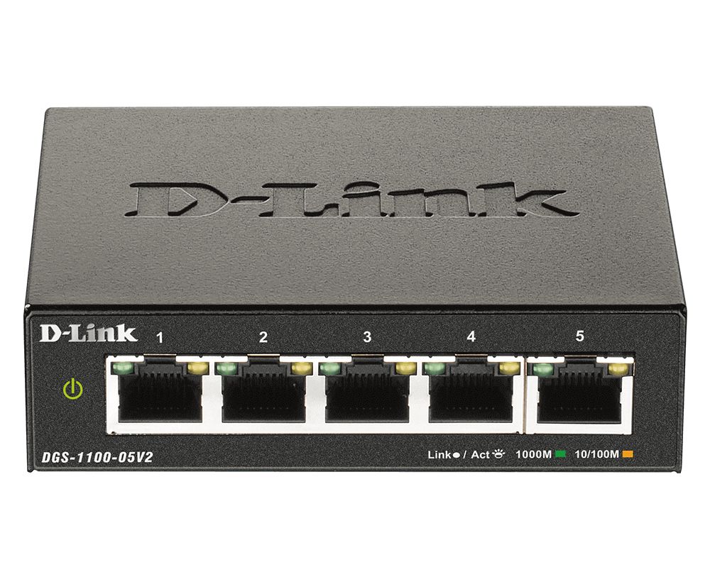 D-Link DGS-1100-05V2 commutateur réseau Géré Gigabit Ethernet (10/100/1000) Noir