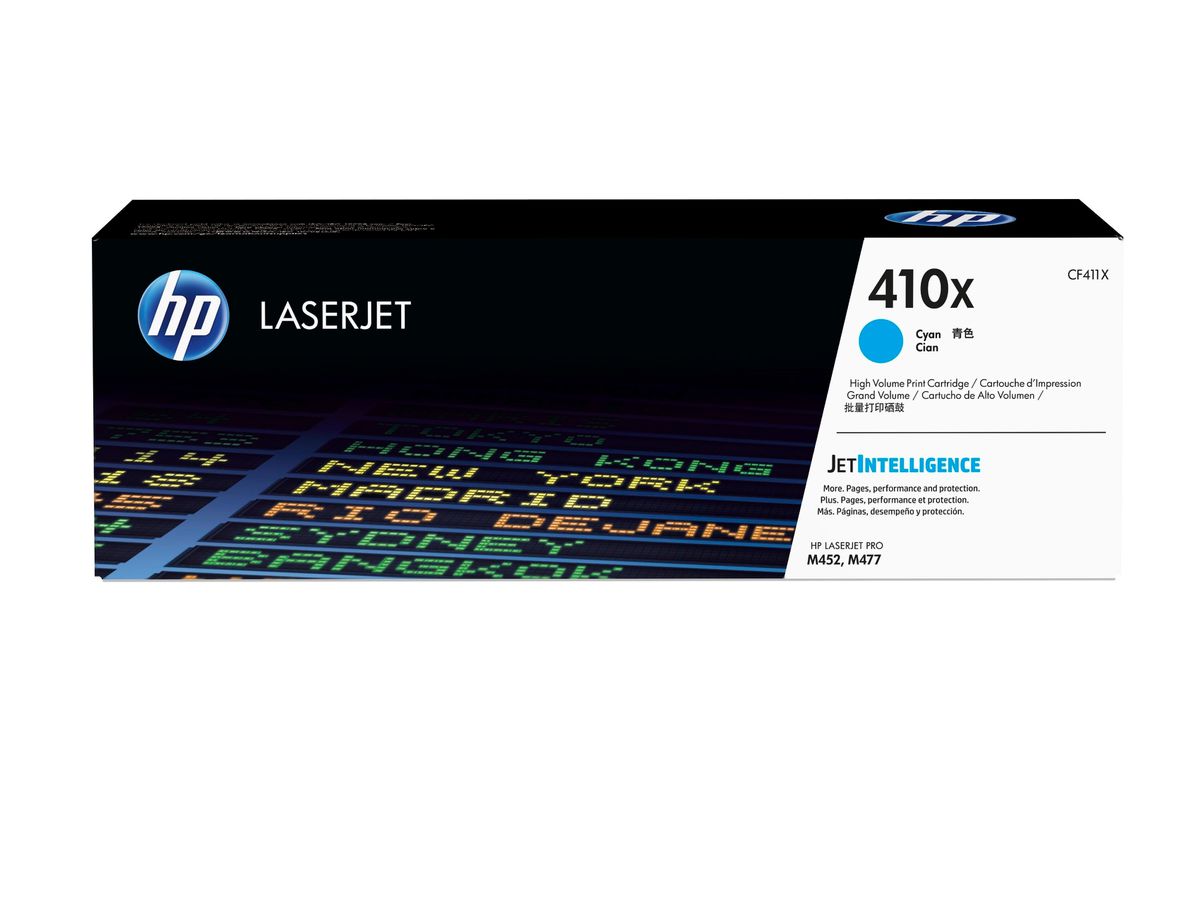 HP 410X toner LaserJet cyan grande capacité authentique