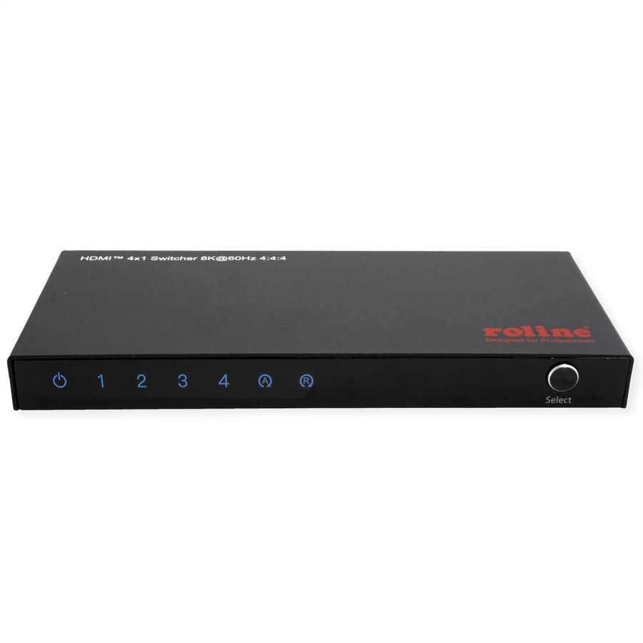 ROLINE Commutateur HDMI, 8K, 4 ports, avec télécommande IR