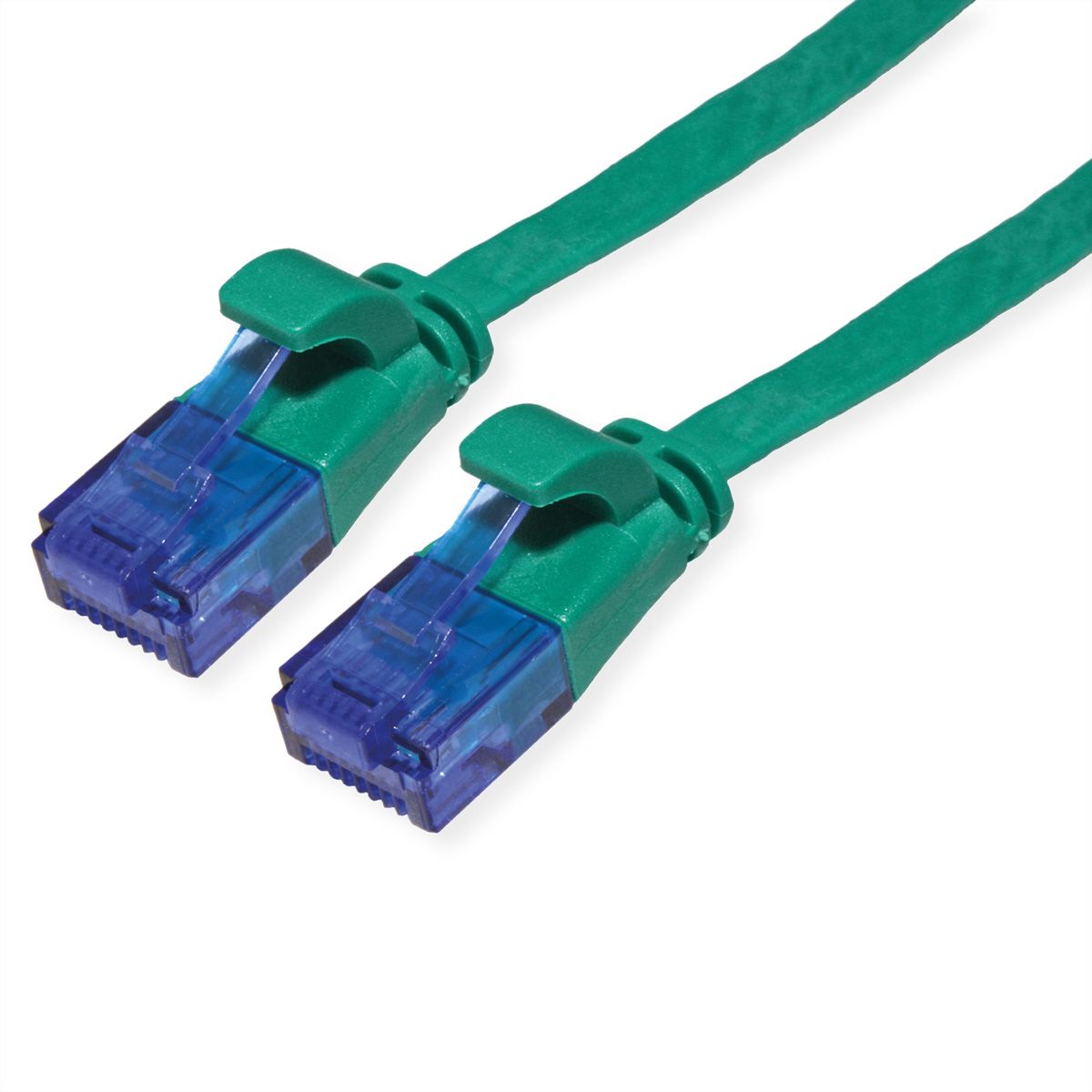 Cordon VALUE Cat.6A (Classe EA) UTP confectionné, plat, vert, 2 m