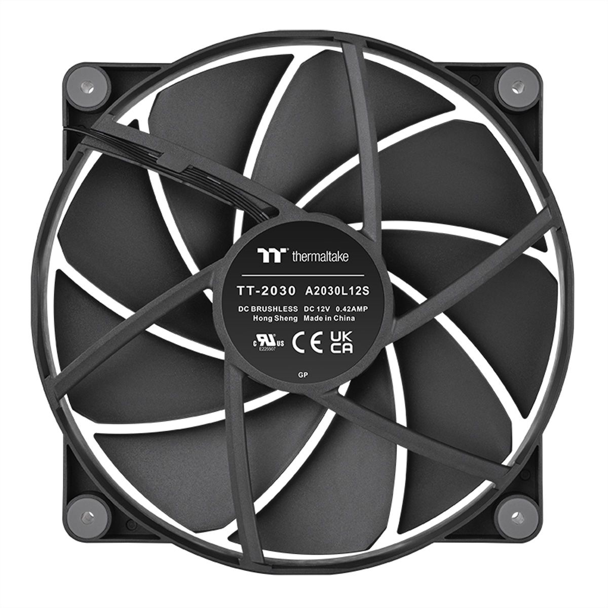 Thermaltake CT200 PWM 200mm Ventilateur de boîtier, noir