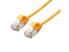ROLINE Cordon DataCenter U/FTP Cat.6A (Classe EA), LSOH, slim, jaune, 2 m