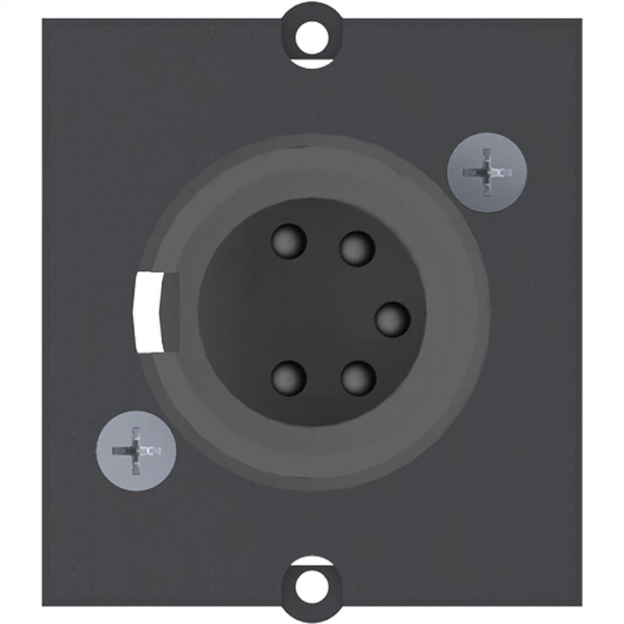 BACHMANN Module Custom 1 x fiche XLR, 5 pôles noir