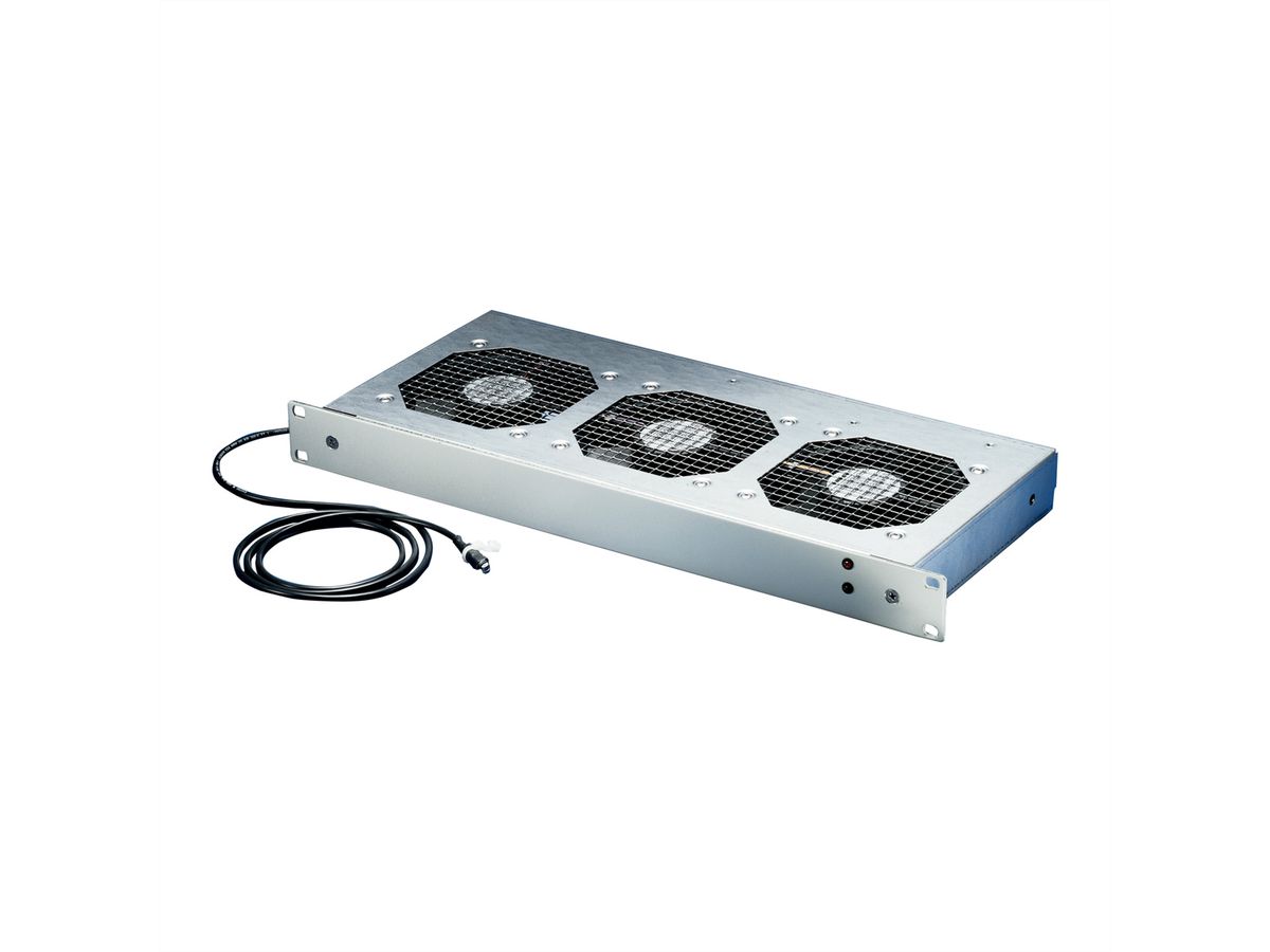 Unité de ventilation 19'' SCHROFF, 1 U, contrôle et surveillance de la vitesse, 3 ventilateurs, 230 VAC