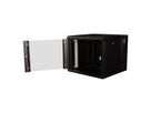 ROLINE 19" Boîtier mural Pro 9U, 600x600 LxP pivotant en 2 parties noir