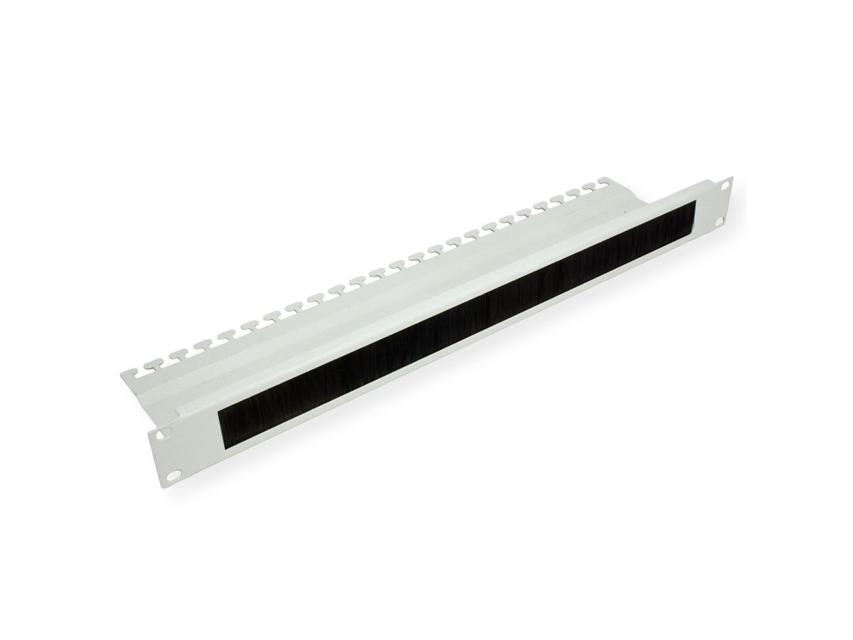 ROLINE 19" Passe-câbles, Avec brosse 1U gris