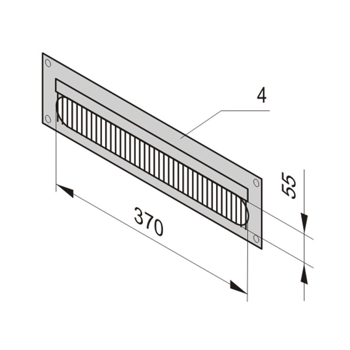 SCHROFF Chemins de câbles pour Novastar et Eurorack, RAL 7021, vissé, 4 U