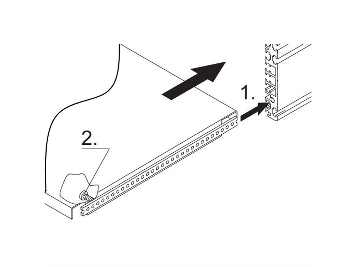 Plaque de montage MultipacPRO SCHROFF, profondeur 210 mm