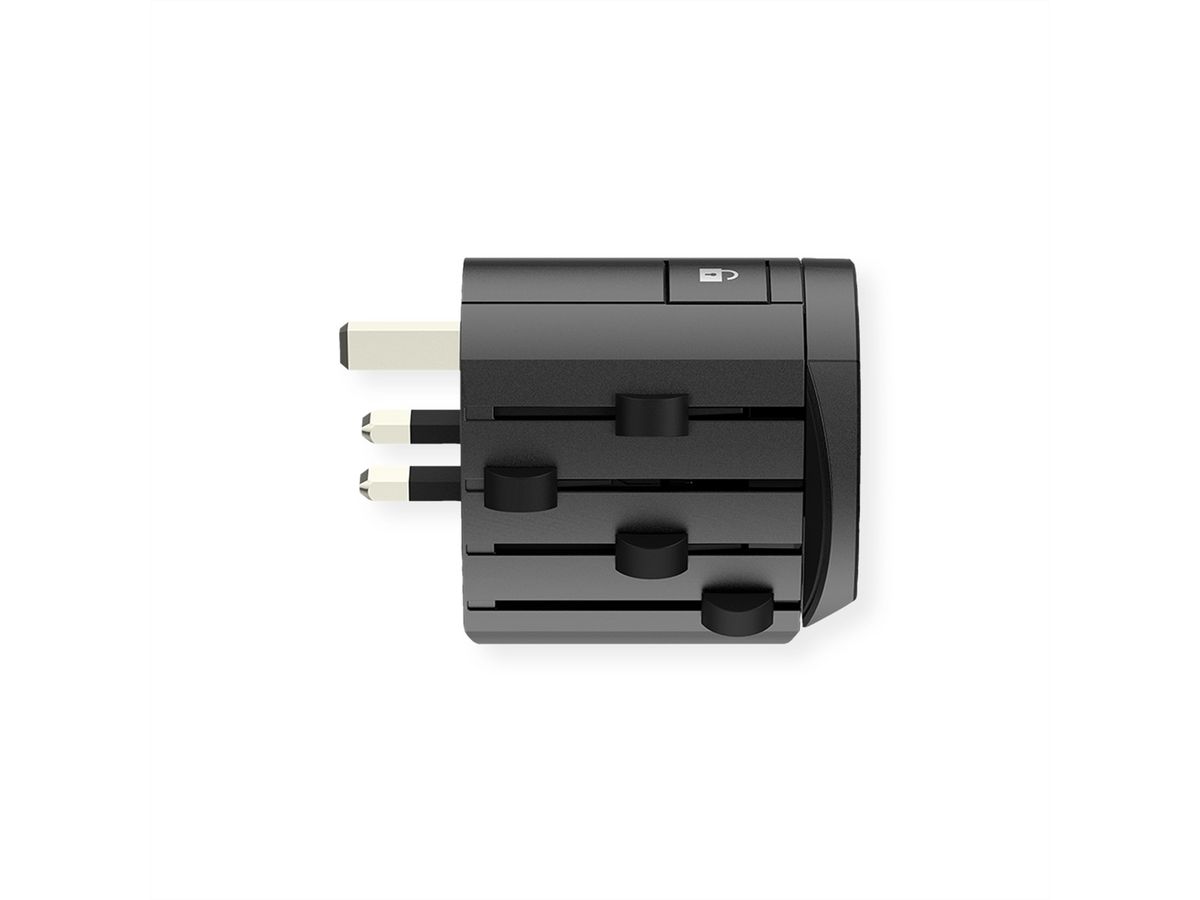 SKROSS Alpha avec chargeur USB Europe Adaptateur de voyage universel A/C, monde