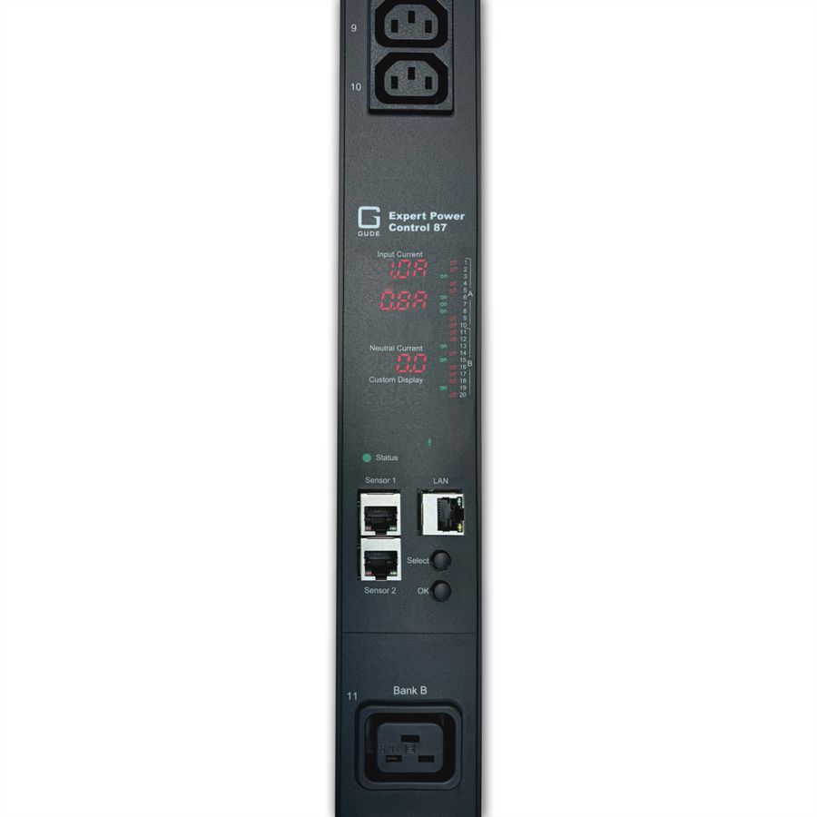 GUDE EPC 87-1210-18 PDU commutée et mesurée, 20 ports, verticale, noir, 135 cm