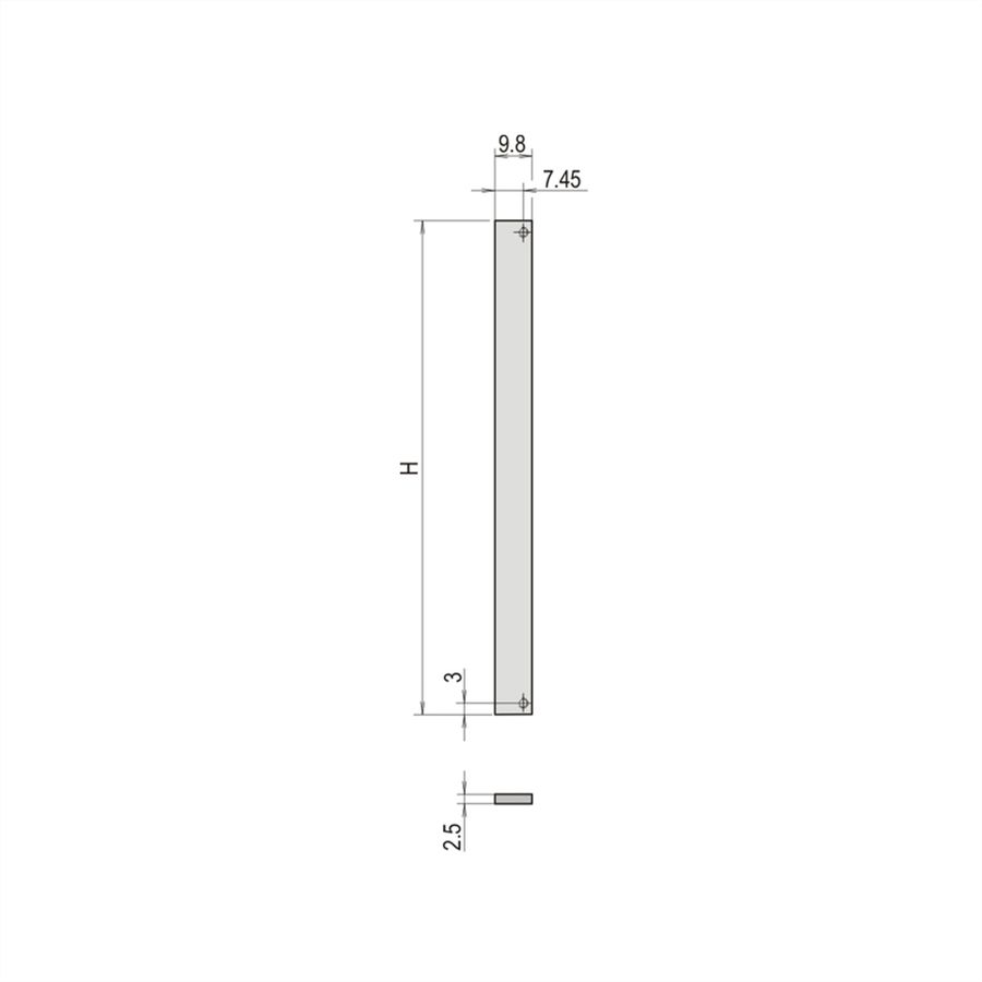 SCHROFF Face avant, non blindée, 2 U, 84 HP, 2,5 mm, alu, anodisé, bords non traités