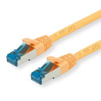 Cordon VALUE Cat.6A (Classe EA) / 10 Gigabit S/FTP, LSOH, jaune, 0,15 m