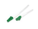 ROLINE Cordon FO 9/125µm OS2, LC-APC/LC-APC, simplex, armé d'acier, LSOH, blanc, 1 m