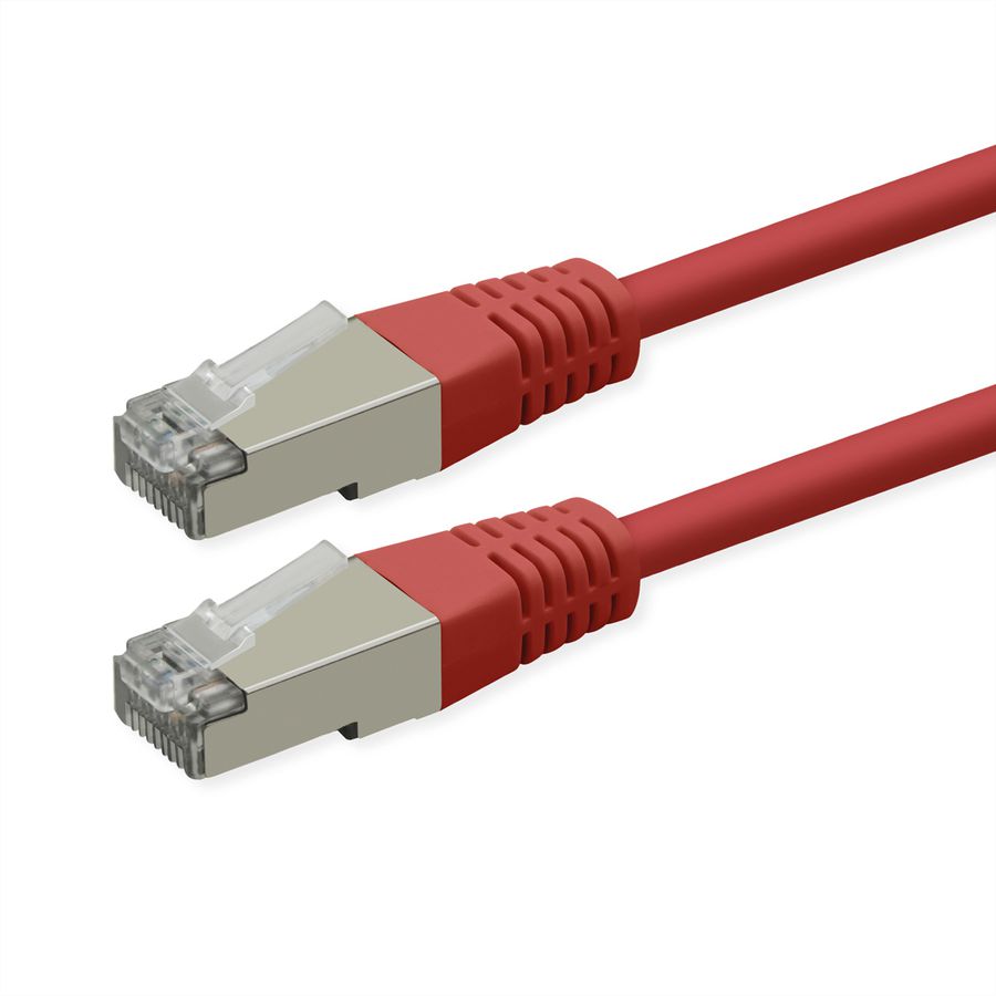 ROLINE Cordon Cat.6 (Classe E), PoE, S/FTP (PiMF) , rouge, 5 m
