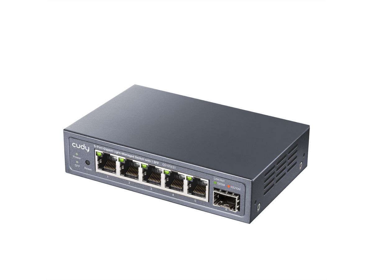 CUDY GS105ES1 Switch Gigabit 5 ports Light Managed avec 1 SFP