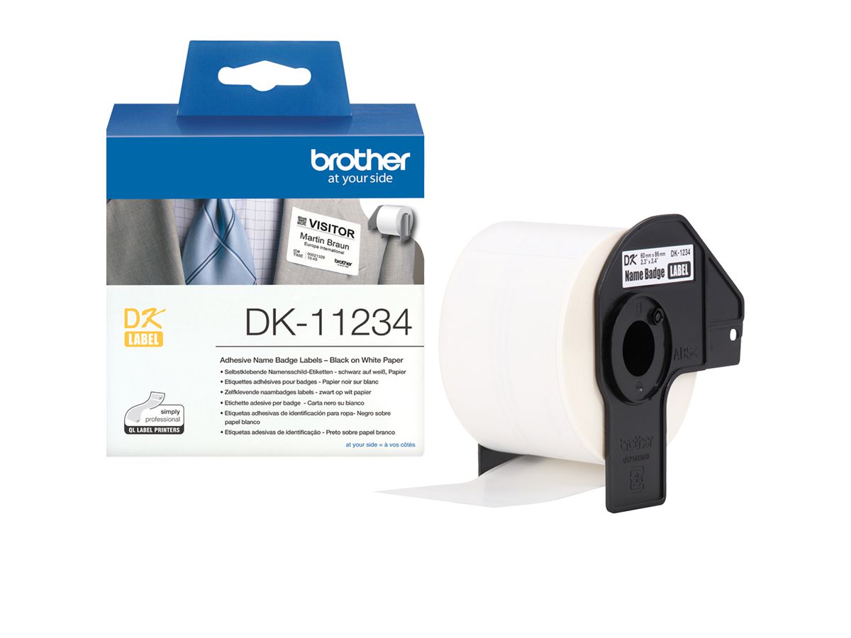 Brother DK-11234 étiquette à imprimer Blanc Imprimante d'étiquette adhésive