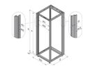 Cadre d'armoire Novastar SCHROFF, Slim-Line, 12 U 553W 1000D