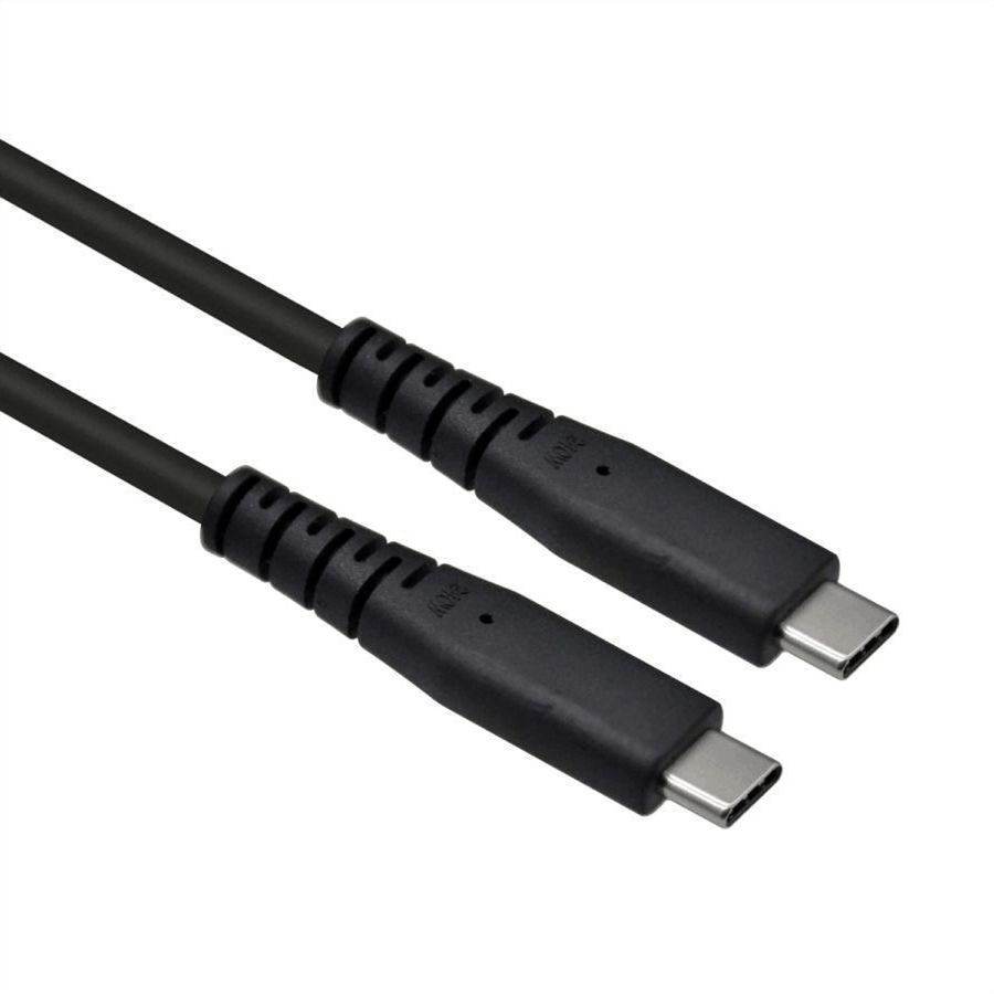 ROLINE Câble USB4 Gen3x2, C–C, M/M, 8K UHD-2, 80Gbit/s, 240W, noir, 0,5 m