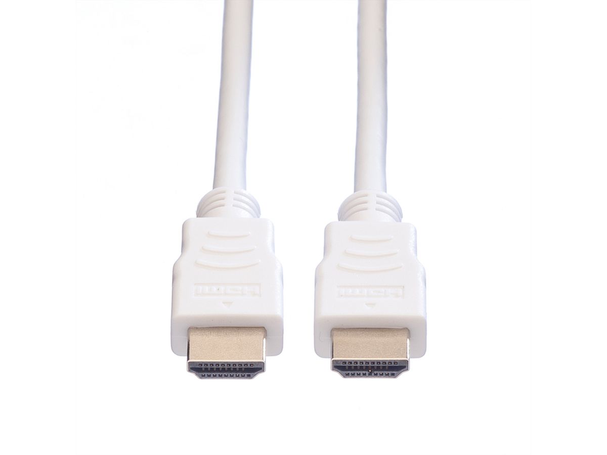 VALUE Câble HDMI High Speed avec Ethernet, blanc, 1 m