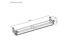 ROLINE Easy2Open Canal de câbles, montage sous le bureau, blanc, 85,8 cm