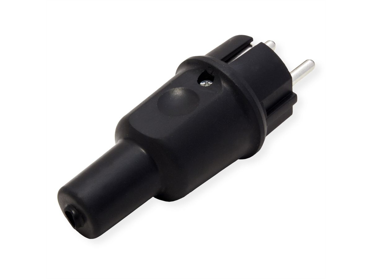 BACHMANN Fiche en caoutchouc plein, IP44, noire