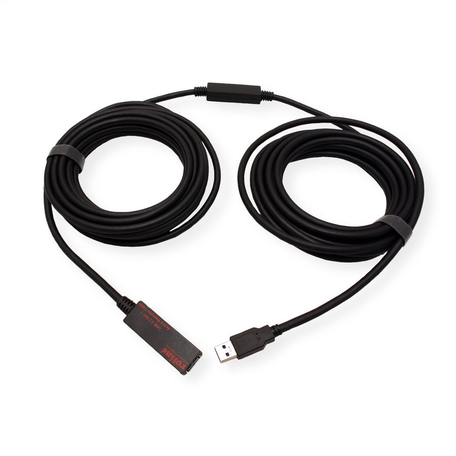 ROLINE Câble prolongateur USB 3.2 Gen 1 actif, noir, 10 m