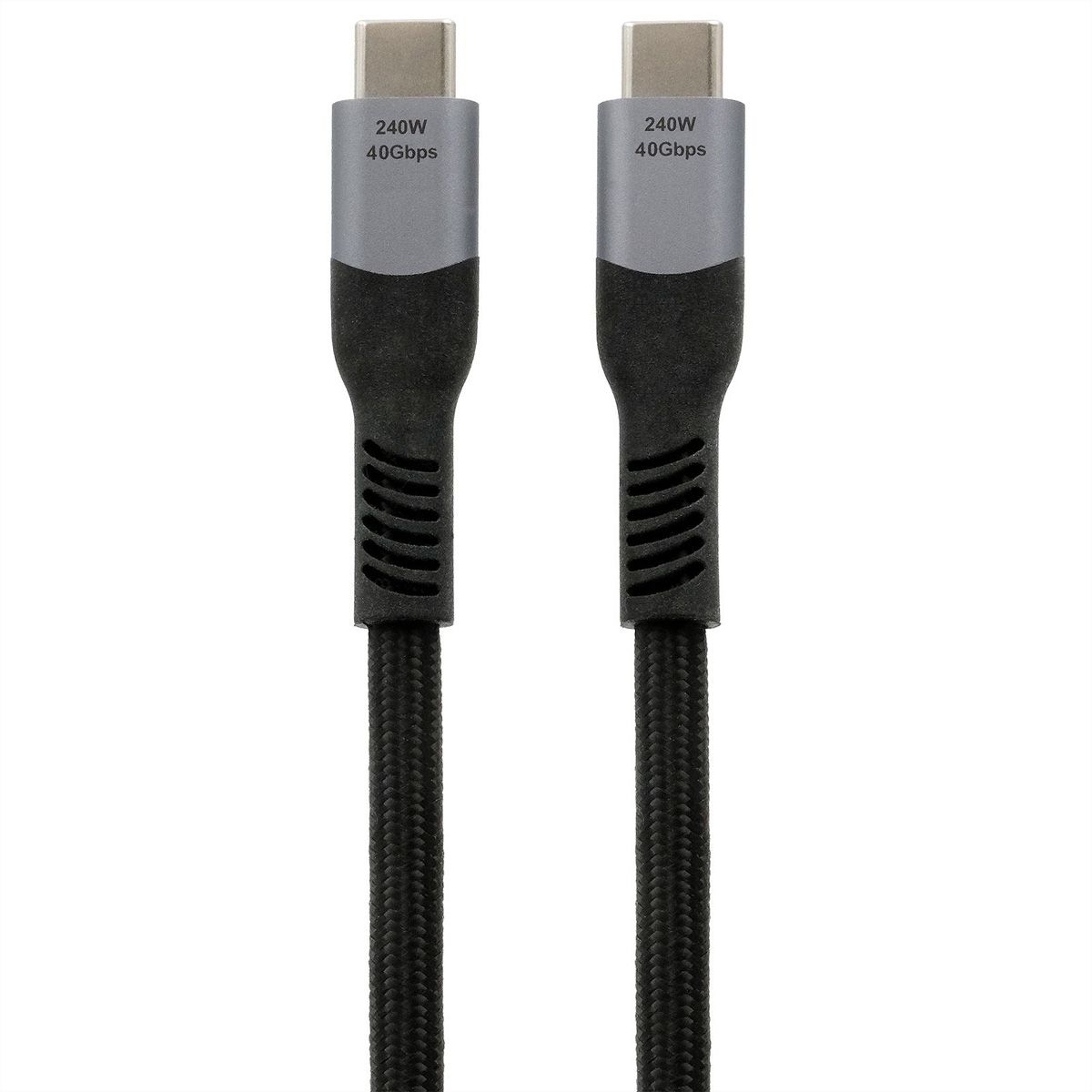 EXSYS EX-K1598-2.0 Câble USB 4.0 Connecteur USB-C, 5 A, 8K UHD-2, 40Gbit/s, 240W , noir, 2 m