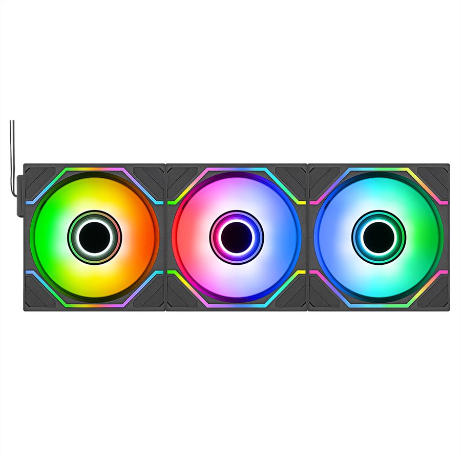 Thermaltake SWAFAN 120 EX INFINITY ARGB Sync Pack de 3 ventilateurs, noir