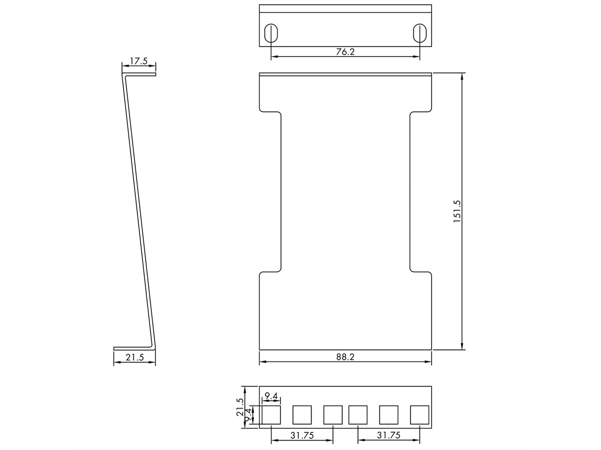 VALUE Rack serveur 2U extension de profondeur, métal, 151,5mm, 2U