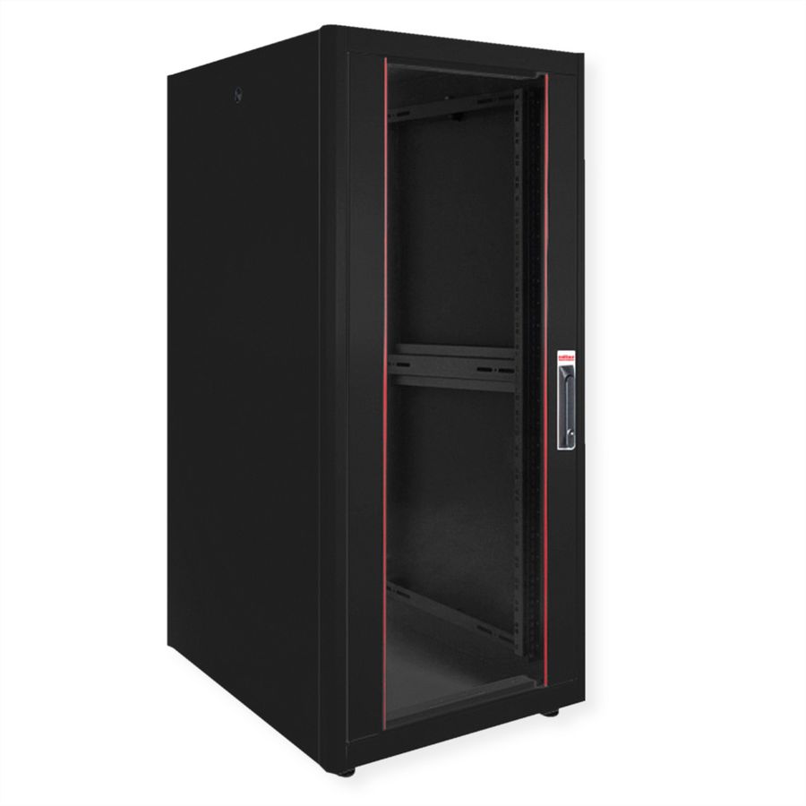 ROLINE 19" Baie réseau Basic 26U, 600x800 LxP Porte verre noir