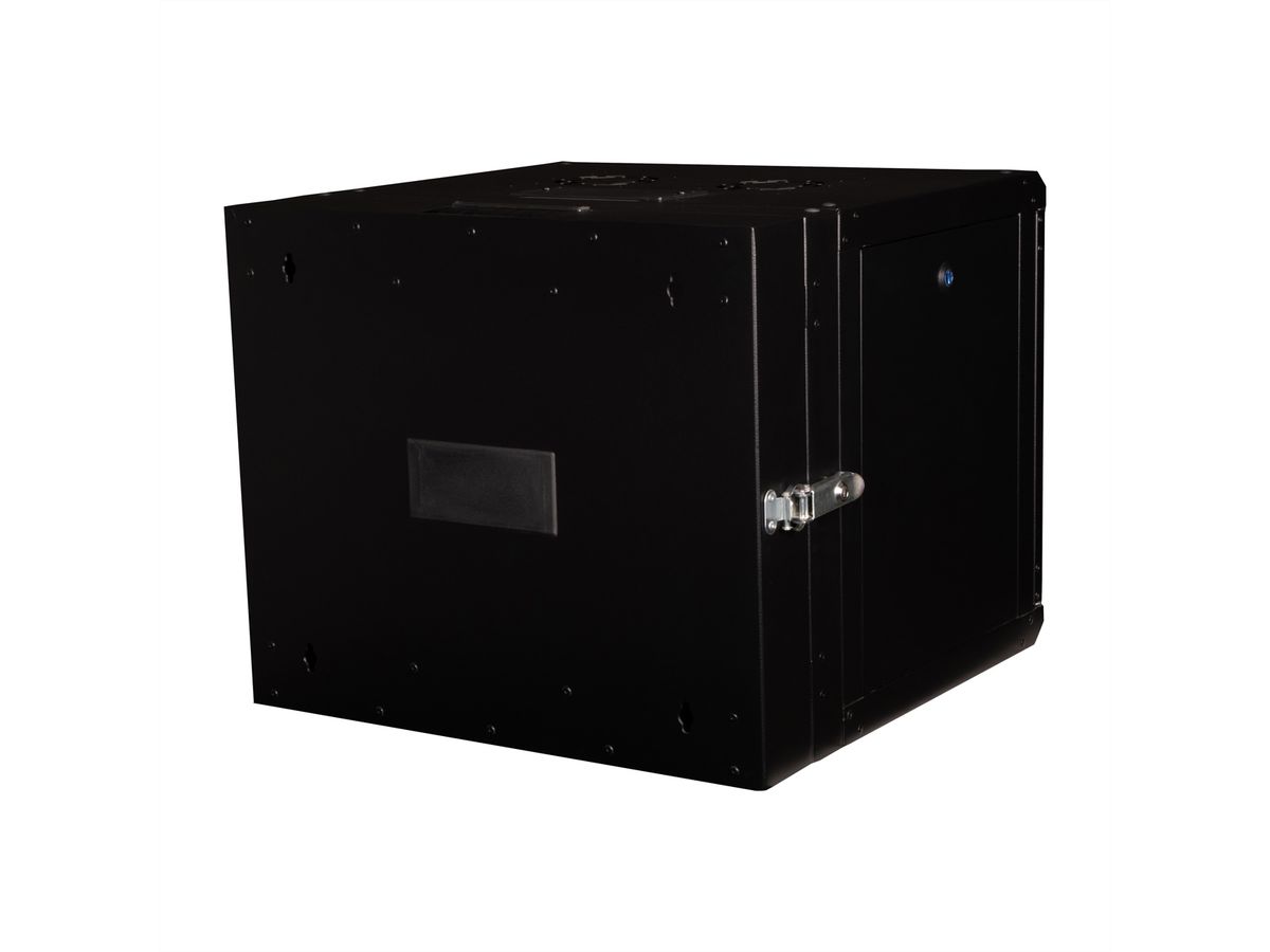 ROLINE 19" Boîtier mural Pro 9U, 600x600 LxP pivotant en 2 parties noir