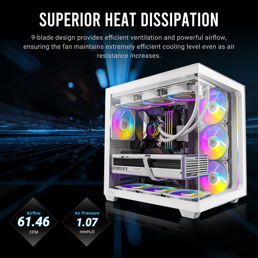 ANTEC P12R PWM ARGB REVERSE Ventilateur de boîtier PC, noir