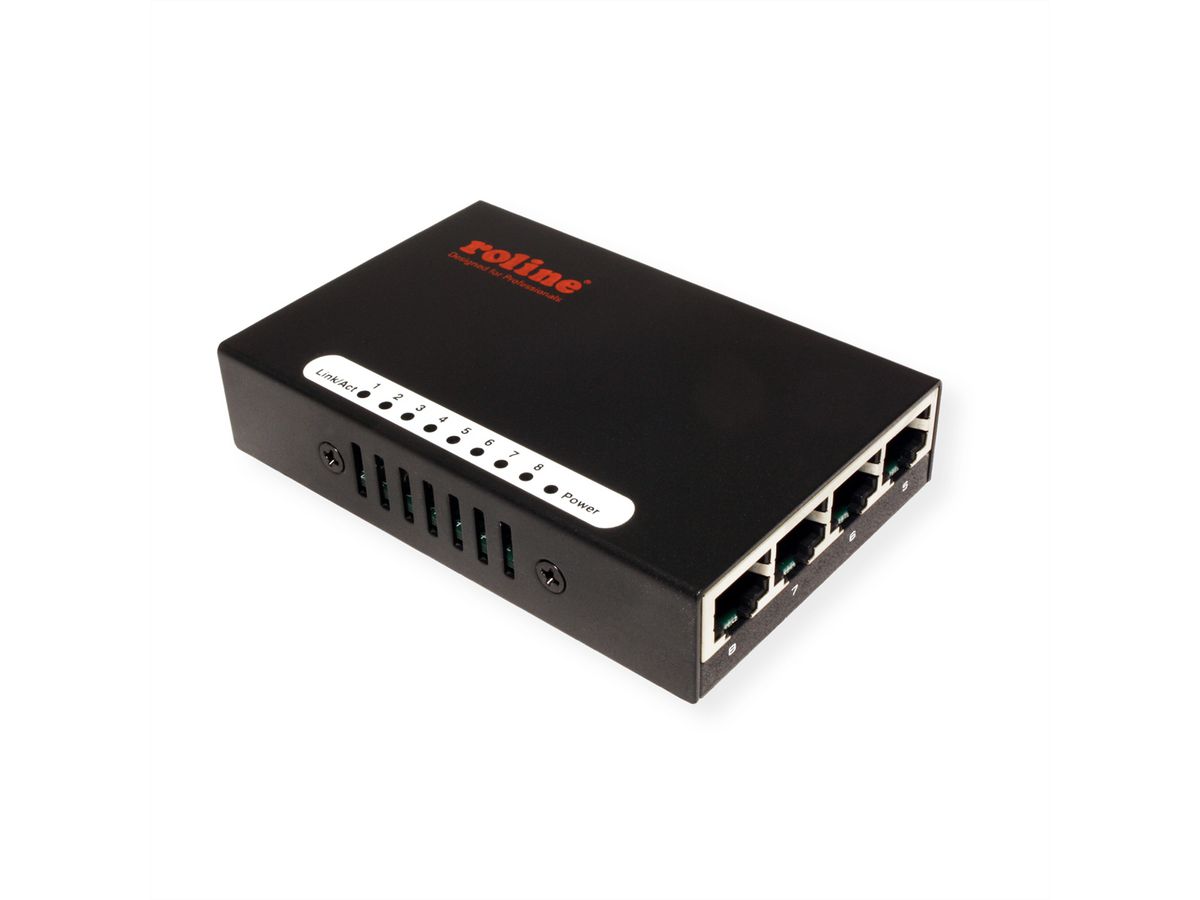 ROLINE Fast Ethernet Switch, Pocket, 8 ports