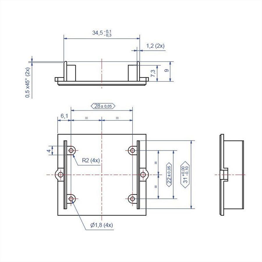 BACHMANN Cache Module Custom avec dôme à visser, noir