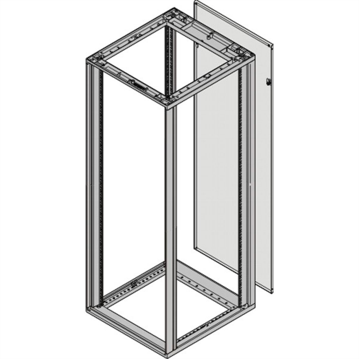 Panneau arrière Novastar SCHROFF, hauteur totale, RAL 7021, 6 U 553W