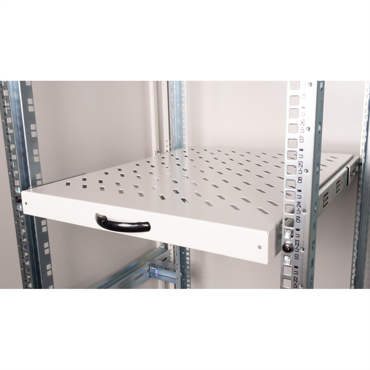 ROLINE 19" Etagère 1U, extractible 550P 25 kg gris