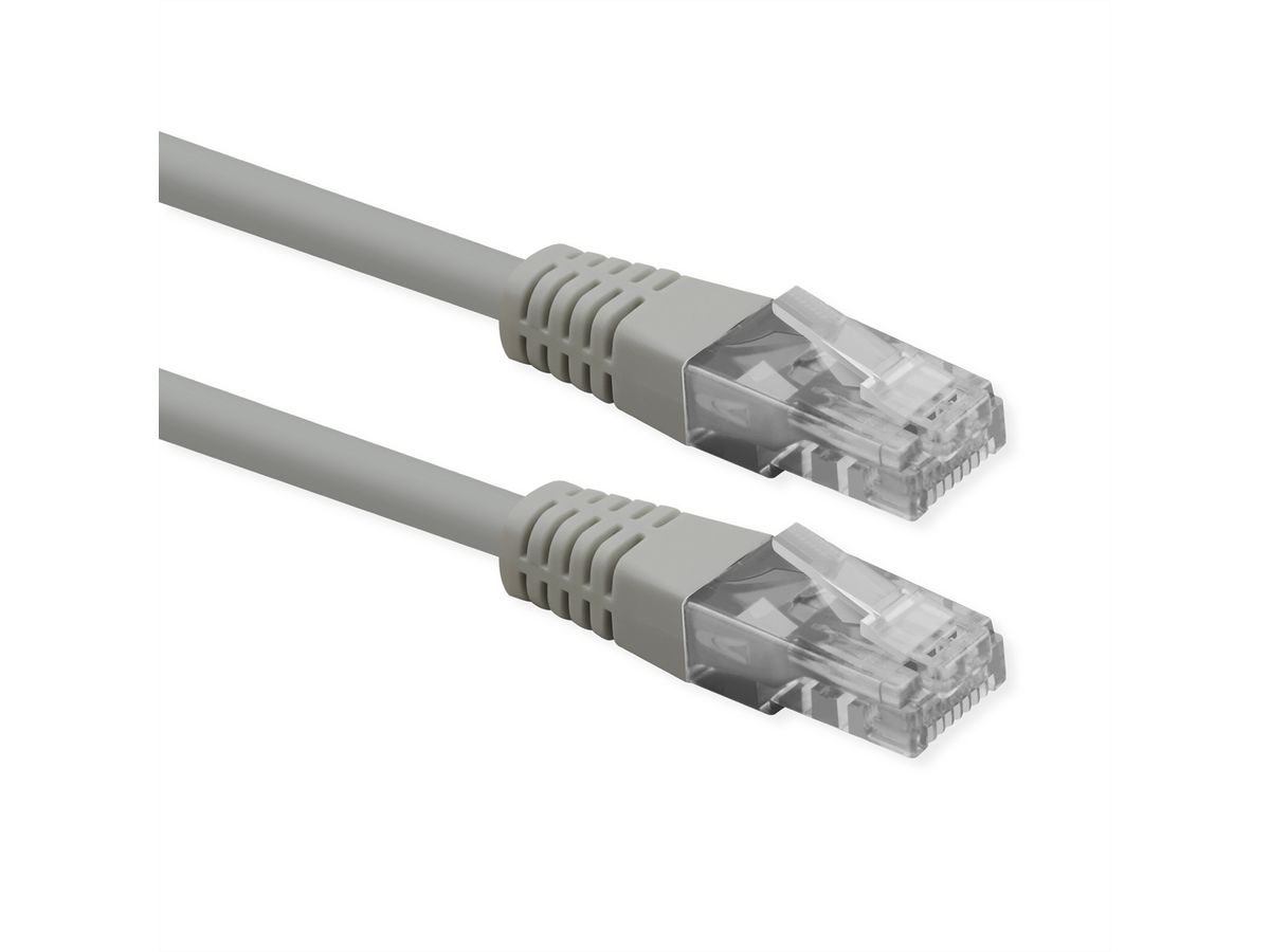 ROLINE Cordon Cat.6 (Classe E), UTP, PoE, gris, 0,3 m