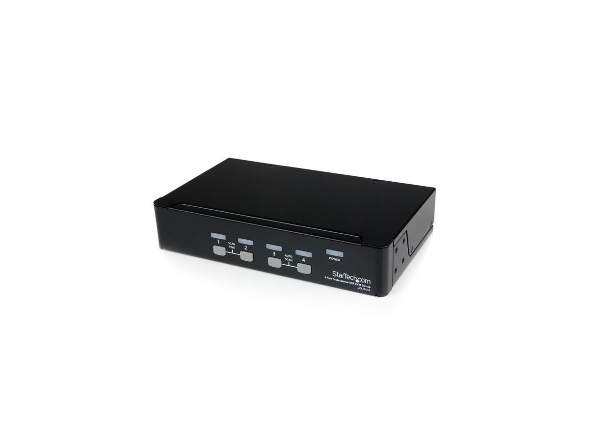 StarTech.com Commutateur KVM 4 Ports VGA USB, Montage en Rack - Switch KVM - 1920x1440
