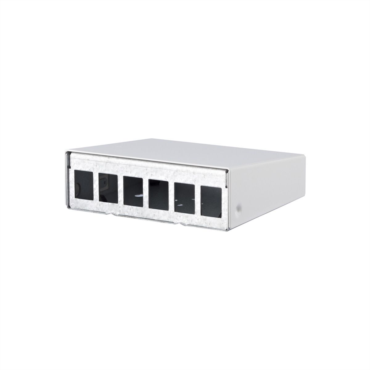METZ CONNECT Keystone boîtier en saillie 6 ports blanc pur, non équipé