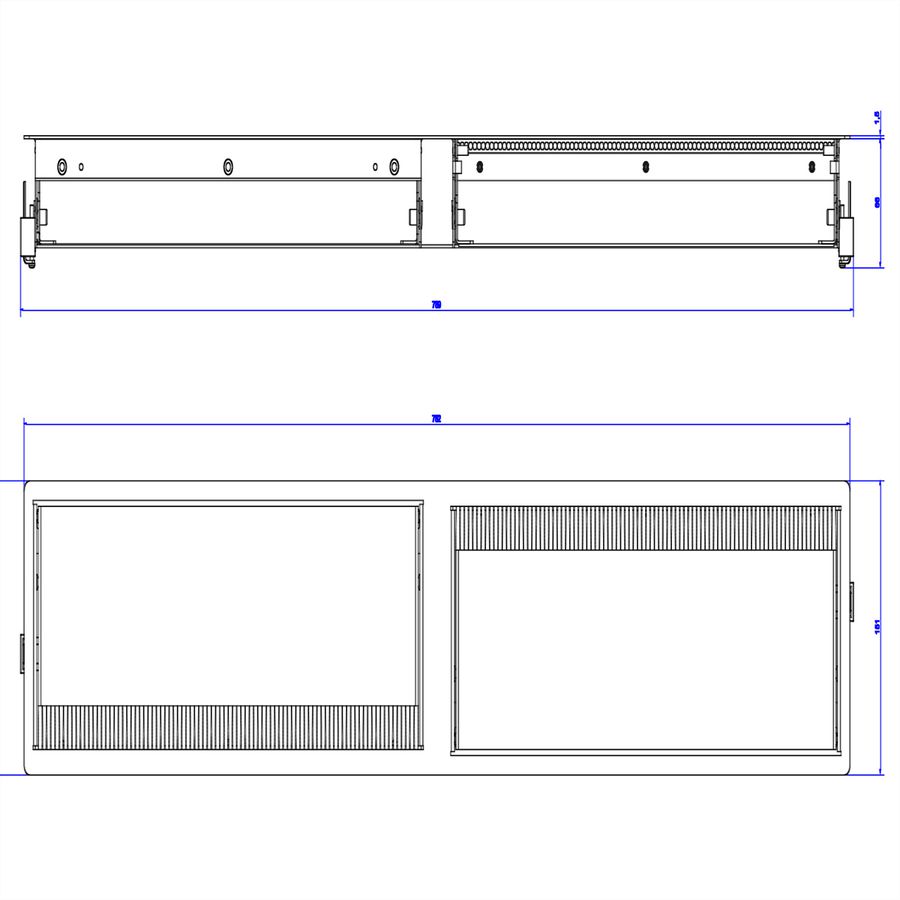 BACHMANN CONI DUO Cadre de montage 2x  large, blanc RAL9010