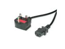VALUE Câble d'alimentation C13 - UK, 10A, noir, 3 m