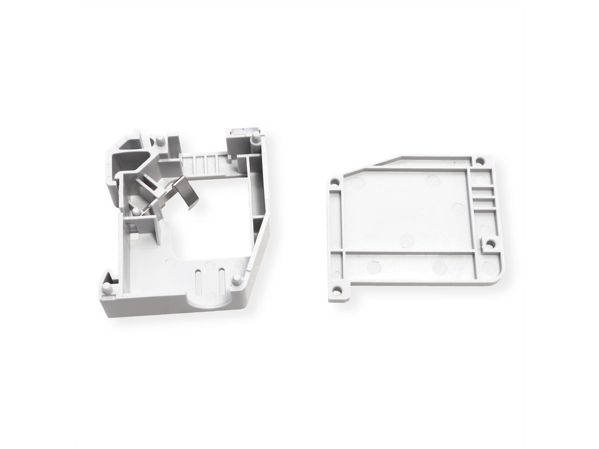 ROLINE Adaptateur de rail DIN pour module Keystone SLIM, non équipé, 180°