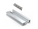 SCHROFF EuropacPRO Kit de blindage CEM, plaque de recouvrement pour rail horizontal, acier, 84 CV, 10 pièces