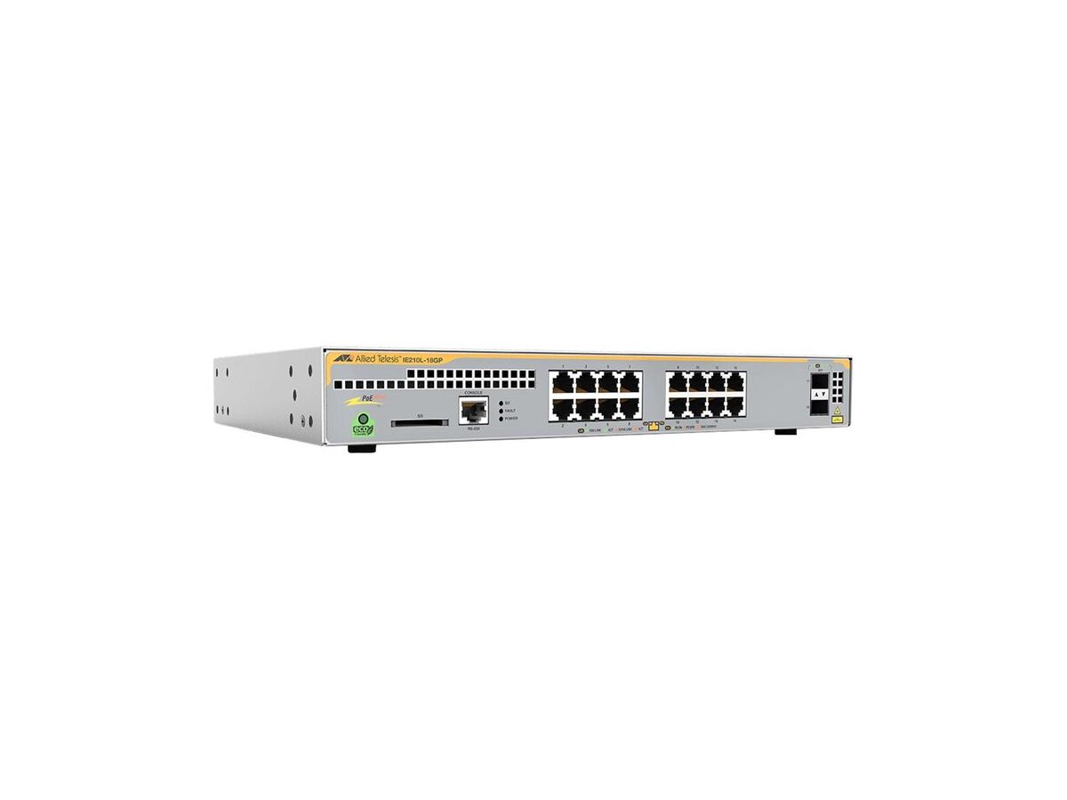 Allied Telesis AT-IE210L-18GP-60 Géré L2 Gigabit Ethernet (10/100/1000) Gris Connexion Ethernet, supportant l'alimentation via ce port (PoE)