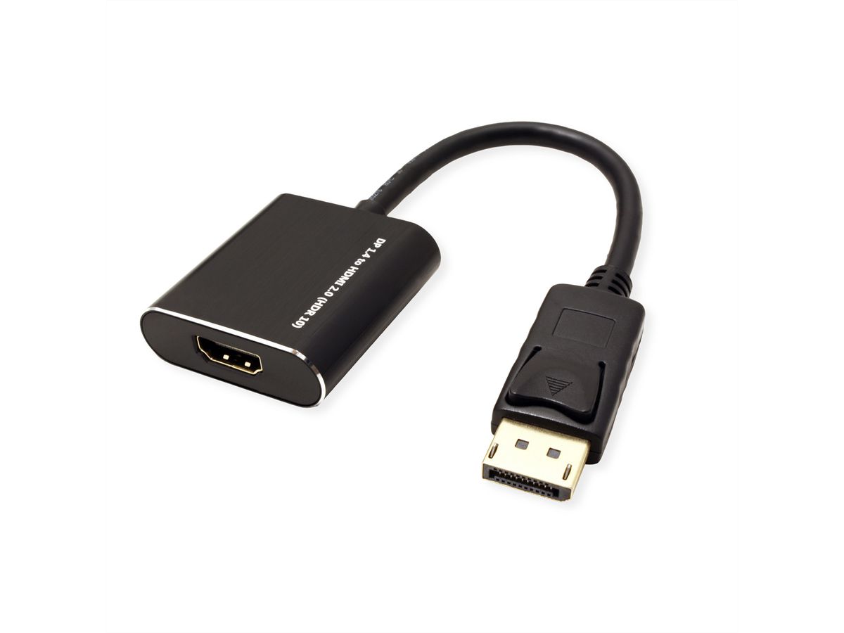 ROLINE Adaptateur HDMI - DisplayPort, 4K, actif, v1.2, HDMI M - DP F, Actif  - SECOMP France
