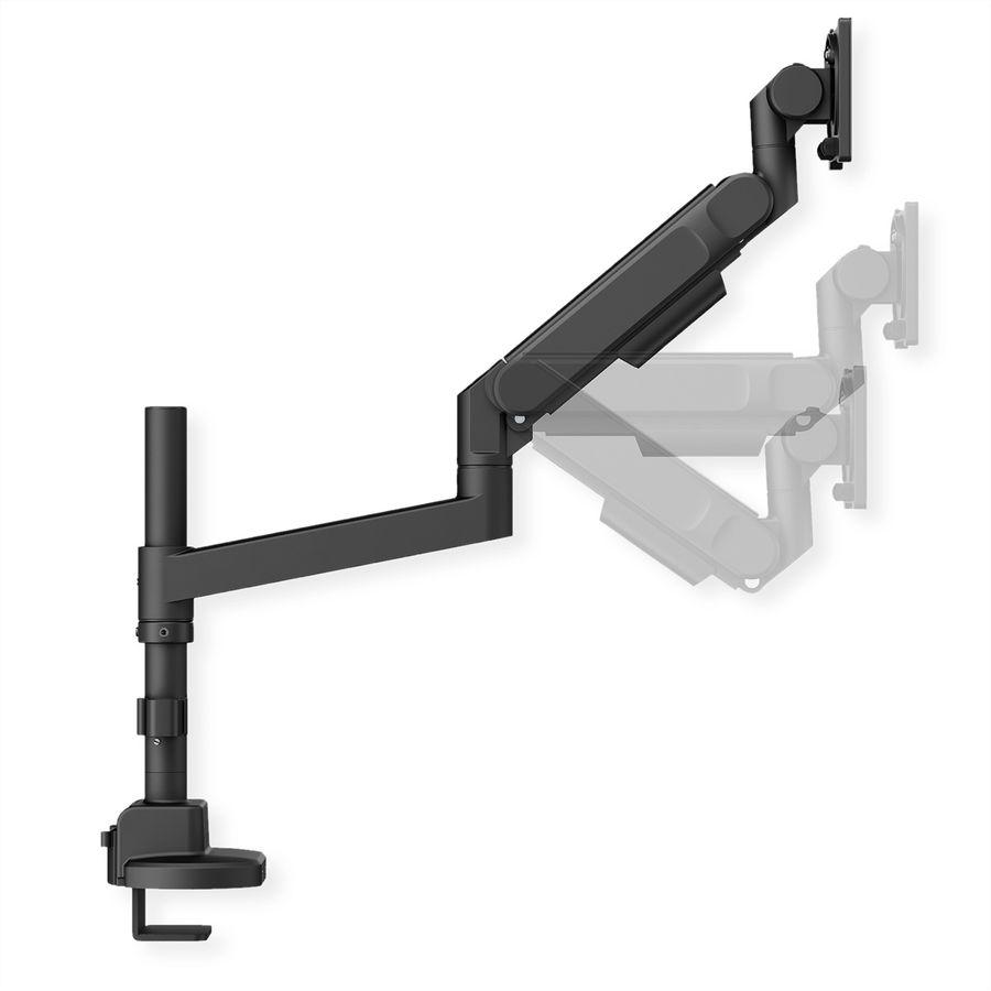 ROLINE Support LCD lourd, montage sur bureau, 4 articulations, jusqu'à 22/27 kg, noir